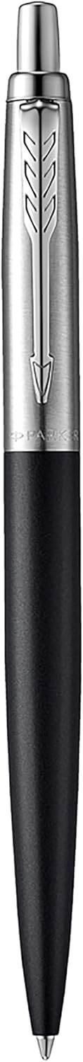 Parker Jotter Ballpoint Matte Black | Chrome Trim | Medium Point Pen Gift Set – Premium Black Ballpoint Pen with Luxury Presentation Box - CT - Black