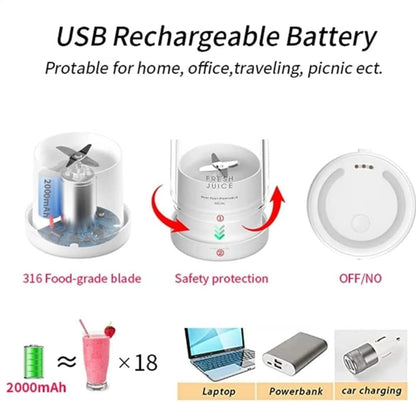 Mini usb rechargeable, Portable Travel Blender for Smoothies, 380ml - No:A579