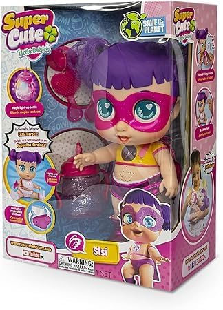 Super Cute Glitzy Cool Doll, Sisi Character, with Purple Hair and Pink Glasses