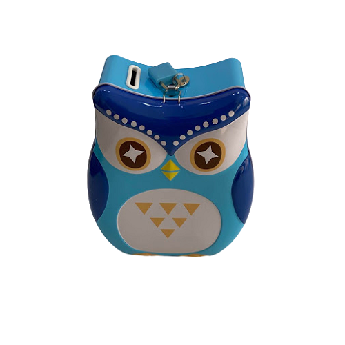 حصالة نقود معدنية على شكل بومة للأطفال - رقم: S-225