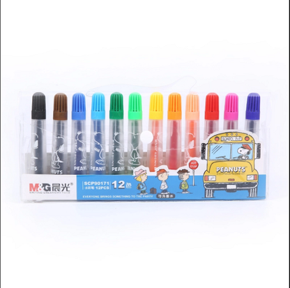 M&G Chenguang frosted watercolor pen washable - 12pcs - No:SCP90171