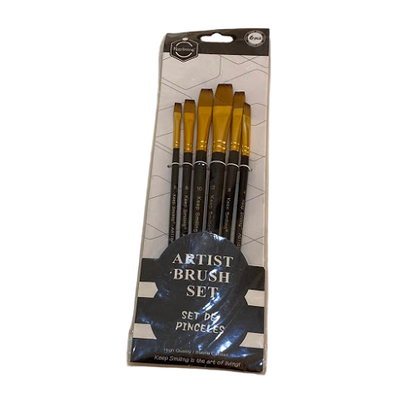 Keep Smilling Artist Brush Set Black - 6pcs - No:117