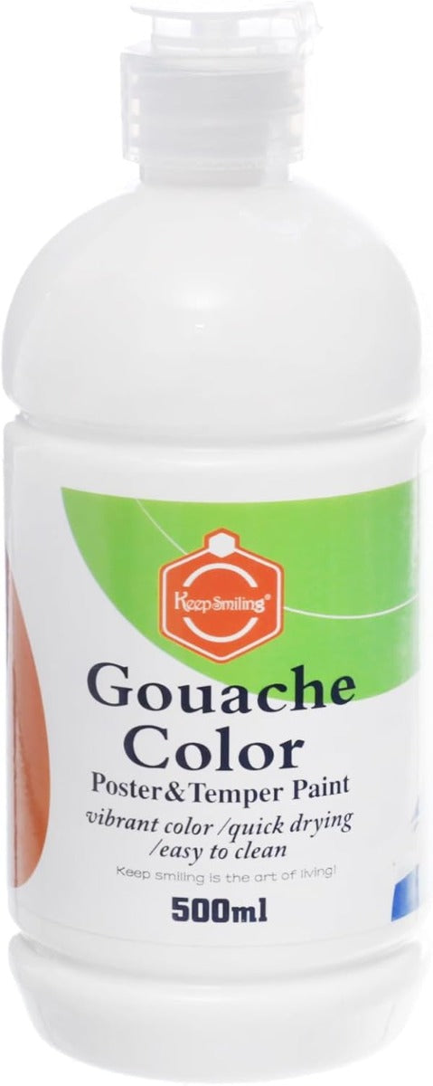 Keep Smiling 500Ml Gouache Bottle-White