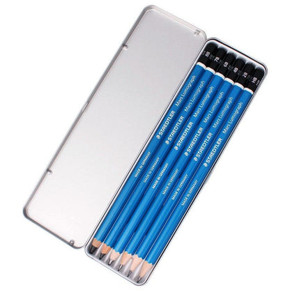 عبوة من 6 أقلام رصاص مارس لوموغراف ناعمة، درجات 8B-HB - رقم: 100G6