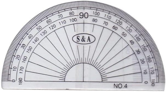 S&A Protractor 180 Degree Size:10 cm - No:FN04
