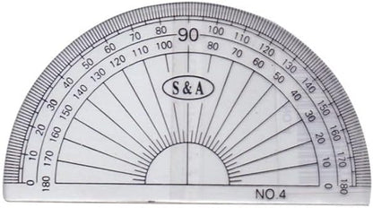S&A Protractor 180 Degree Size:10 cm - No:FN04
