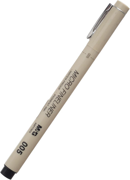 M&G Chenguang Micro Fineliner Pen, 5mm Fine Tip for Precise Drawing and Detailed Sketches, Black - 0.23mm - No: ASPT7973