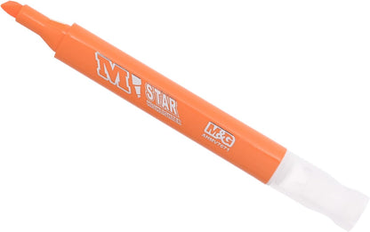 M&G Chenguang Highlighter Set – 6 Assorted Neon Colours, Chisel Tip, Quick-Drying Ink for Studying, Office & School - No: AHMV7602