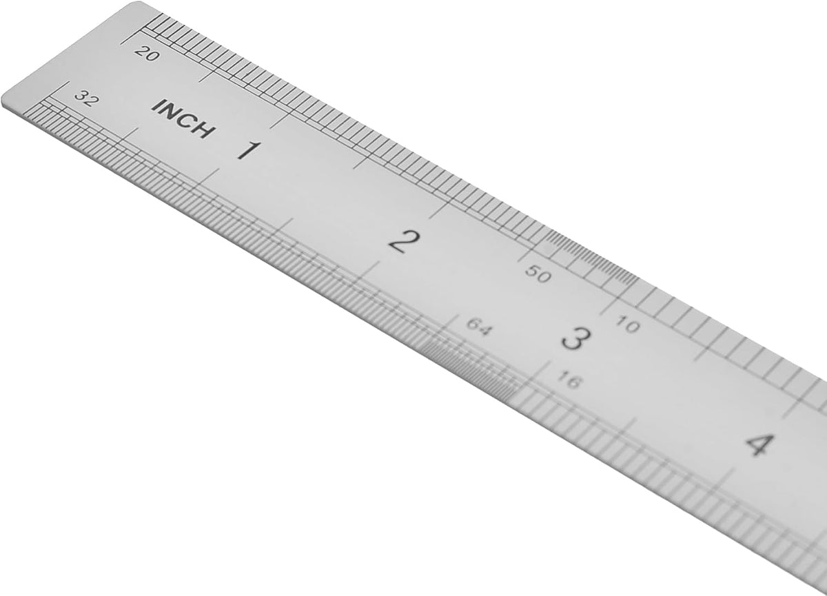 M&G Chenguang Stainless Steel Ruler 20 cm / 8 Inch – Dual-Scale Measuring Ruler in Centimeters and Inches - 1pcs – No:ARLN0483
