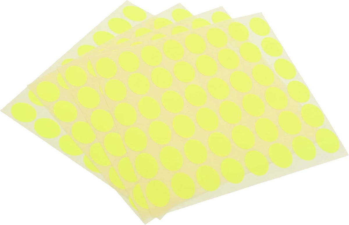 El Manar Striking Oval High-Impact Adhesive Label Sticker, 17x24 mm With Premium Material - 192 Labels - Yellow Fluorescent  - No: OV0646