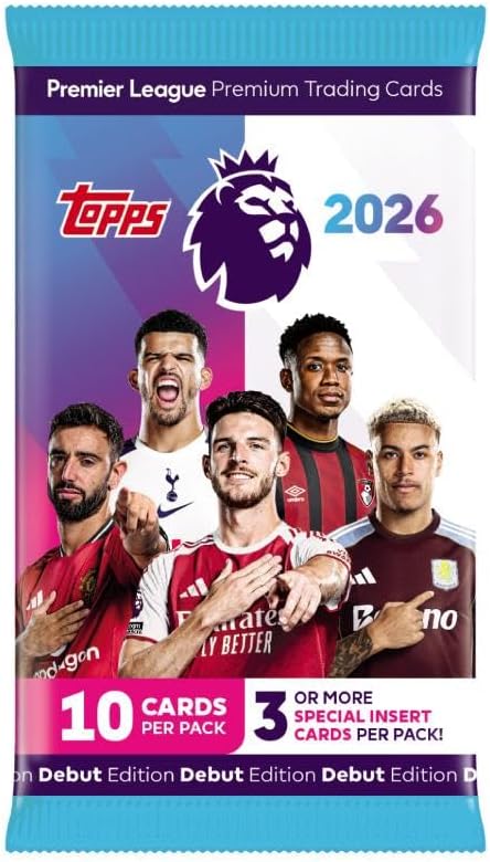 Topps Premier League2025/26 Card Packets Premium Booster Trading Cards - 10 Cards Per Packet - Single pack