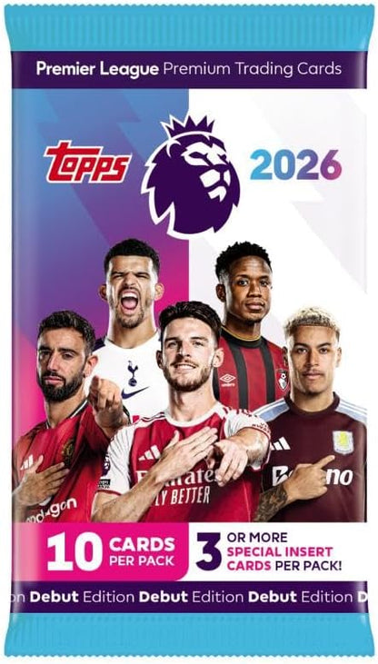 Topps Premier League2025/26 Card Packets Premium Booster Trading Cards - 10 Cards Per Packet - Single pack