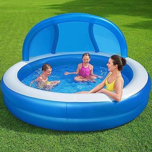 Bestway Inflatable Swimming Pool With Sunshade 241 x 140 cm - No: 54337