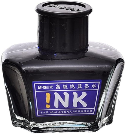 M&G Chenguang High Quality Glass Of Ink 60ml For Signature and Decorative Writing & Stamp Pad refill - Blue - No: AICW9001C