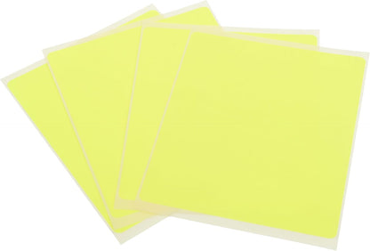 El Manar Large-Format High-Impact Adhesive Label Sticker, 130x155 mm With Premium Material - Yellow Fluorescent - 4 Labels - No: 0685