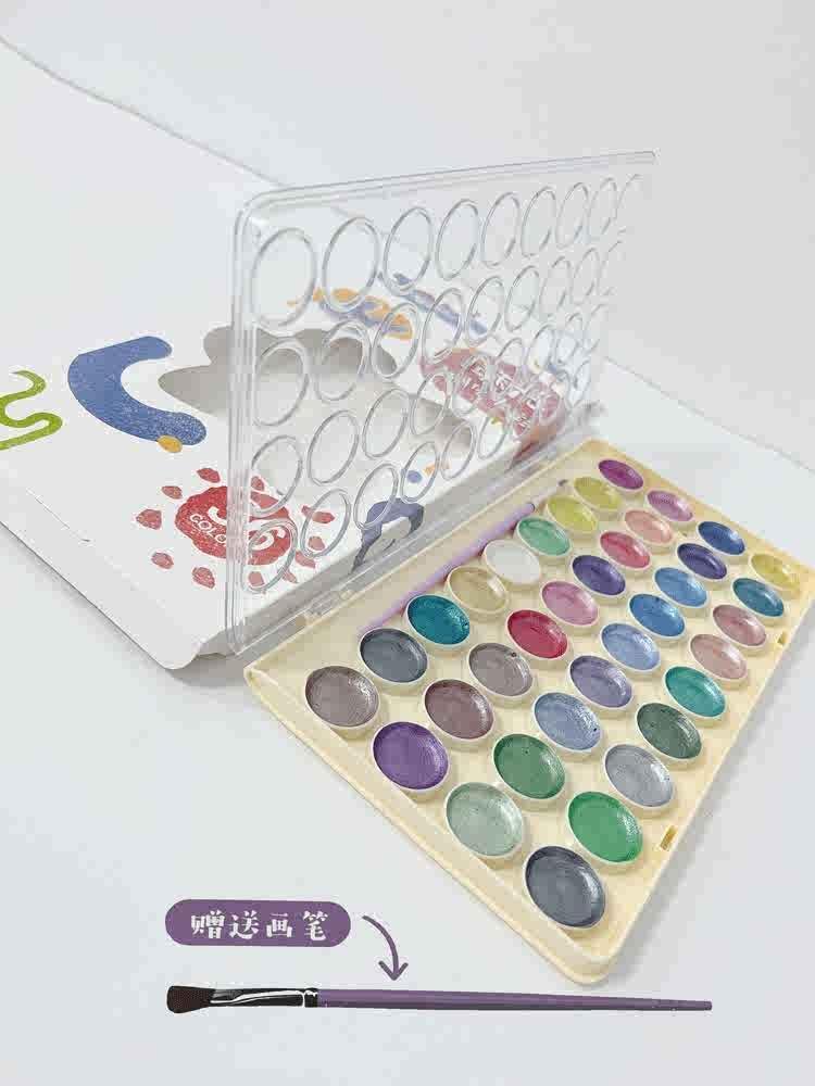 ألوان غواش صلبة سحرية لؤلؤية من إم آند جي تشنغوانغ - 36 لونًا - رقم المنتج: APL976J2