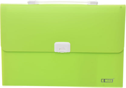 K-Max High Quality Expanding File With Lock And Handle 12 Pocket - A4 - No:KMS3013 - Assorted color