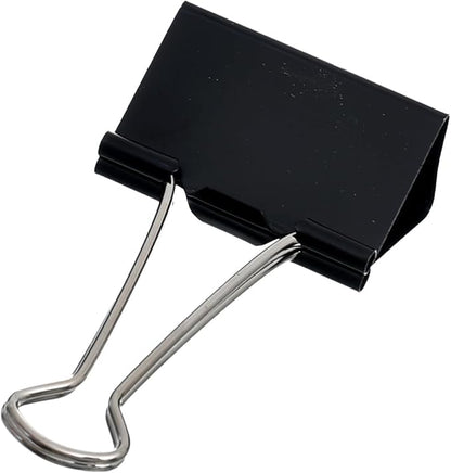 M&G Chenguang Bulldog Clips, 50mm 12-Pack for Reliable Paper and Document Binding - No:ABS916FV