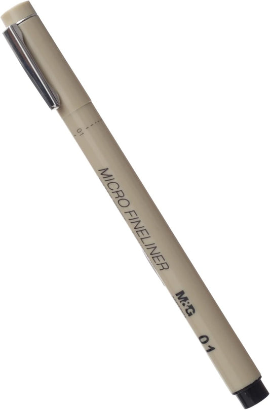 قلم M&amp;G Chenguang Micro Fineliner، طرف دقيق للغاية 0.1 مم لرسم فائق الدقة - أسود - رقم: ASPT7972