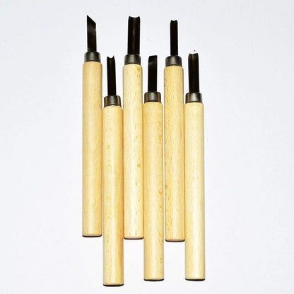 Keep smilling Wood Carving Tool - Set of 6 Pieces - No:WD-6
