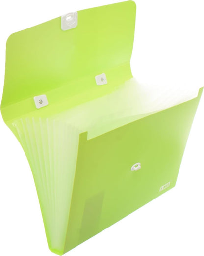 K-Max High Quality Expanding File With Lock And Handle 12 Pocket - A4 - No:KMS3013 - Assorted color