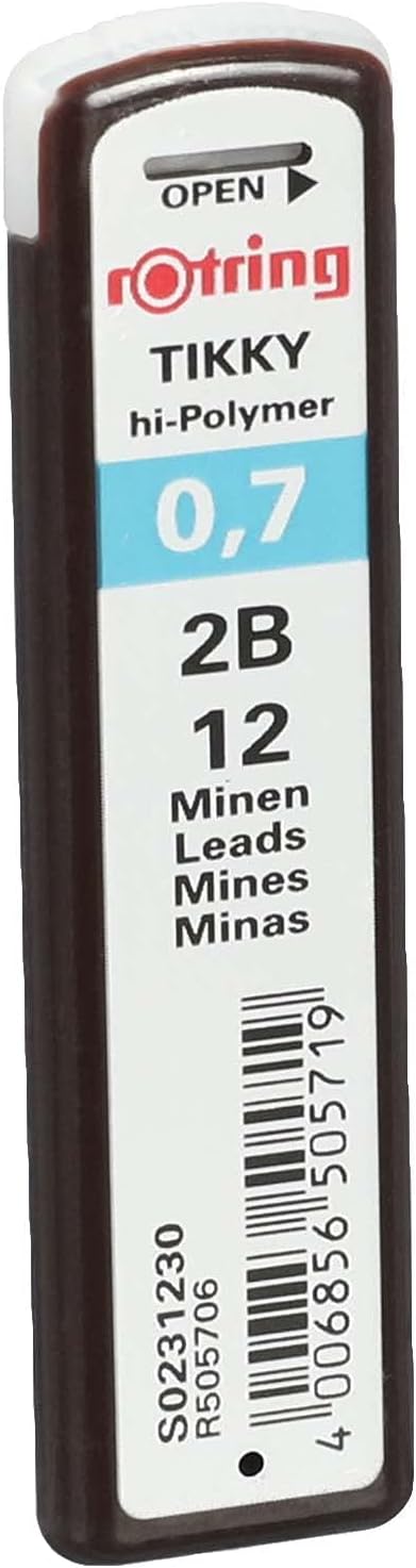 Rotring mechanical pencil leads 0.7mm -  2B