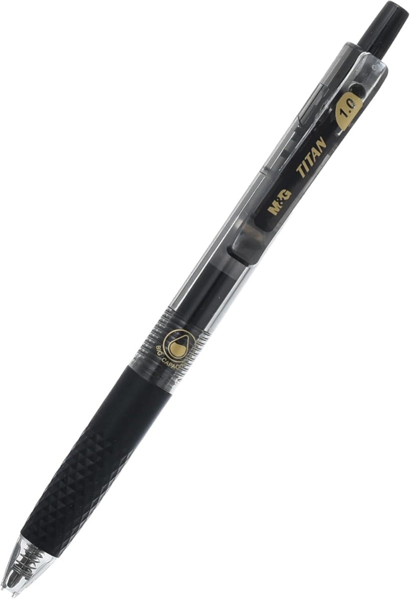 M&G Chenguang TITAN Gel Pen, 1.0mm Bold Tip for Smooth Writing - Black - 1pcs - No:AGPJ9075