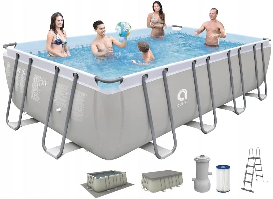 Jilong  Avenli Rectangular Pool Size : 5.49m*3.05m*1.22m 1000Gal Filter Pump, Ladder, Ground cloth and Cover - No:17728EU