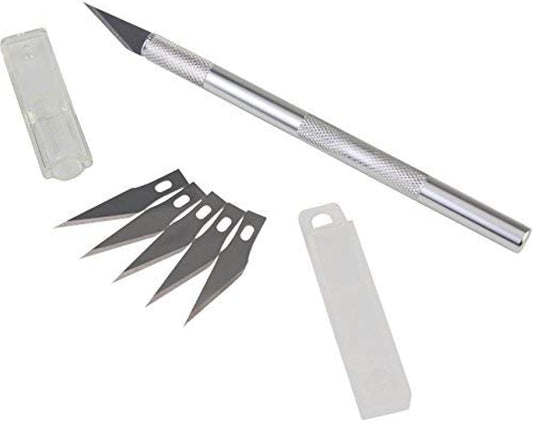 Detail Pen Knife with 5 Interchangeable Sharp Blades