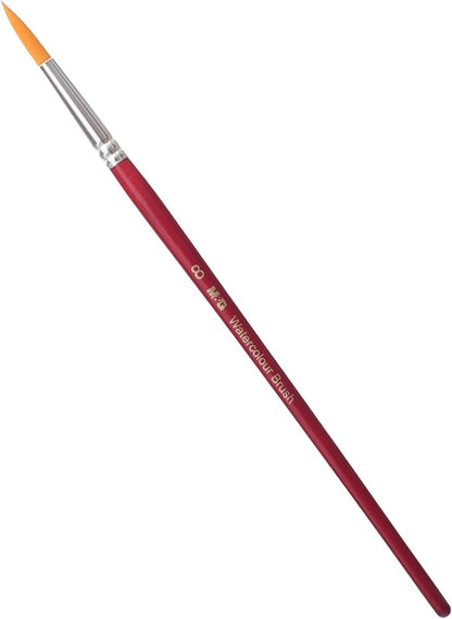 فرشاة ألوان مائية دائرية من إم آند جي تشنغوانغ، متعددة الاستخدامات في الرسم الفني، شعيرات صناعية، المقاس: 8 - رقم المنتج: ABH978D2H