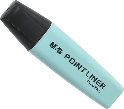 قلم تحديد M&amp;G Chenguang Textliner Point Liner بلون باستيل فلورسنت - أزرق فاتح - قطعة واحدة - رقم المنتج: AHM21578