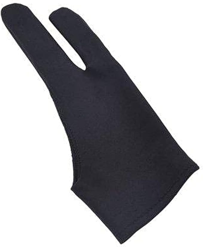 حافظ على ابتسامتك! قفاز رسم فني لليد اليمنى واليسرى، لوحة رسم جرافيكية بإصبعين - رقم: 0352 