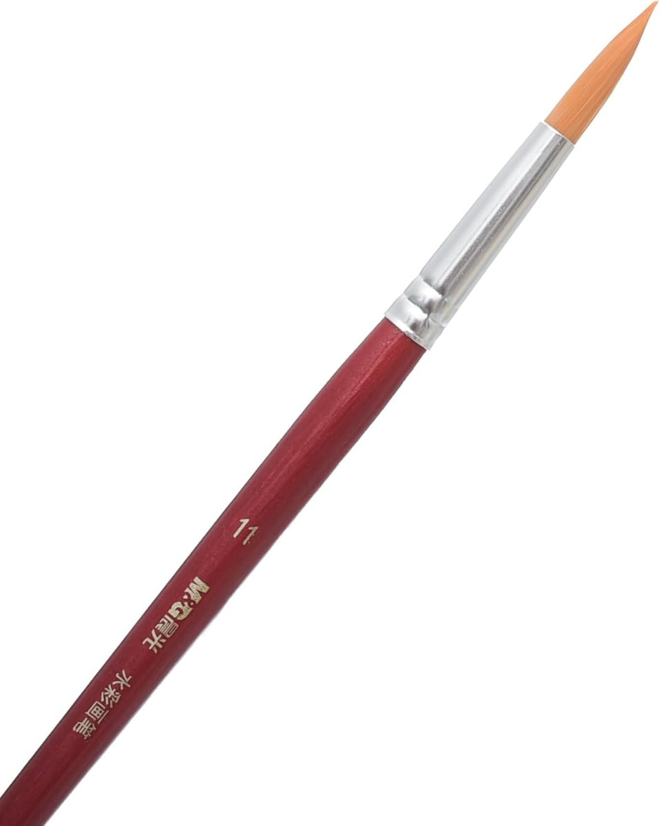 فرشاة ألوان مائية دائرية من إم آند جي تشنغوانغ، للرسم الفني، شعيرات صناعية، المقاس: 11 - رقم المنتج: ABH97886L