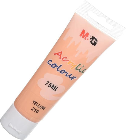 أنبوب ألوان أكريليك من إم آند جي تشنغوانغ، إبداع فني جريء، 75 مل - أصفر (210) - رقم: APLN6598