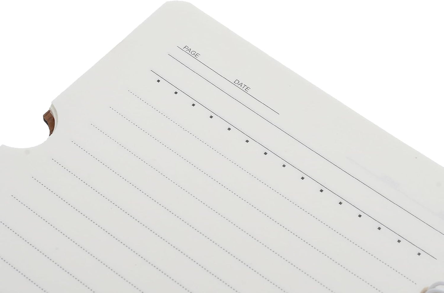 Yassin Woody Notebook, 50 Sheets 15x19cm for Compact Notes, Dotted lines