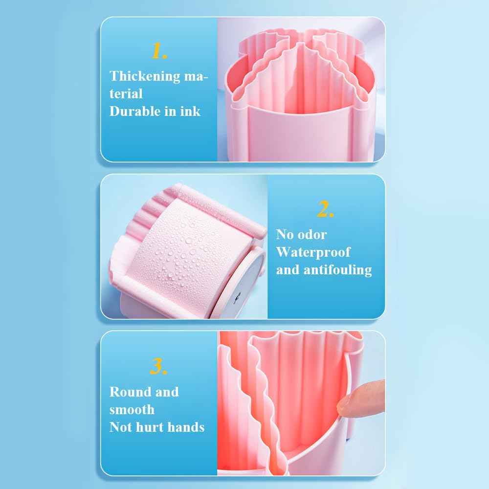 M&G Chenguang 360 Degree Rotating Pen Holder for Desk Organizer, 4 Compartments- No:ABT984F1