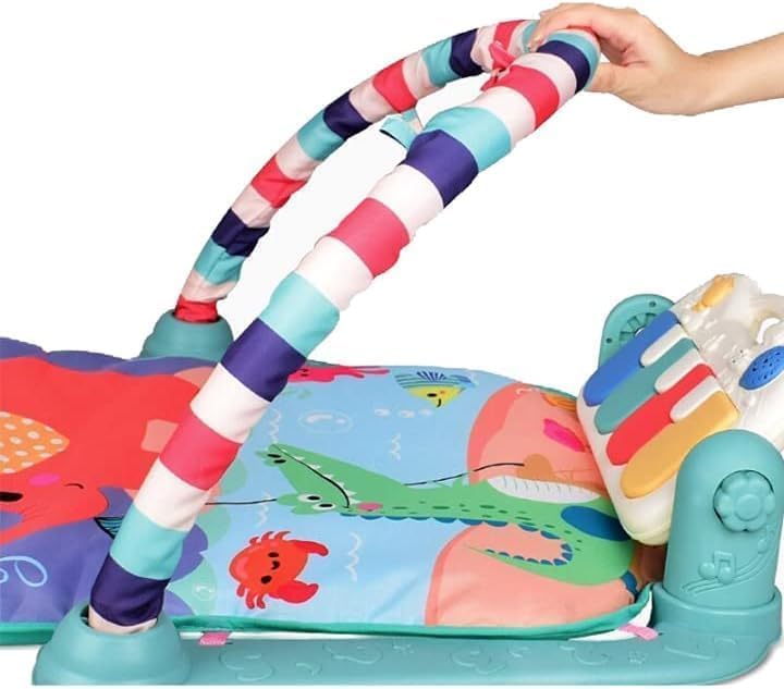 Baby Play Mat, Fun Piano Tummy Time Activity with 5 Educational Sensory Toys - No:8006