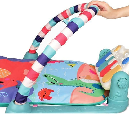 Baby Play Mat, Fun Piano Tummy Time Activity with 5 Educational Sensory Toys - No:8006