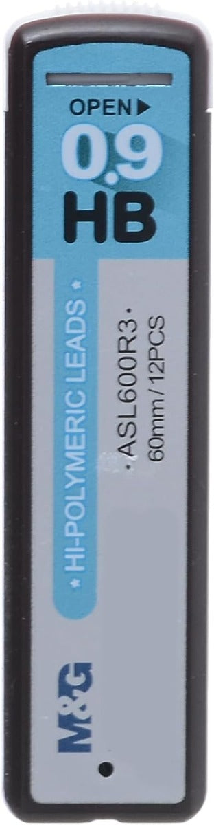 M&G Mechanical Pencil Leads, Hb 0.9Mm - NO: Asl 600R3