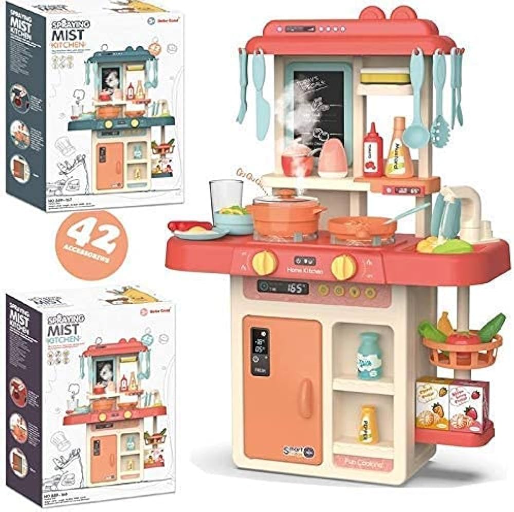 مجموعة ألعاب مطبخ بخاخ، ألعاب طعام للأطفال - 63 سم - رقم: 889