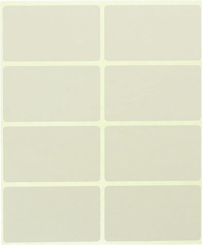ElManar White Label Stickers 38×67mm - Adhesive Paper Labels for Products & Filing (6222002206134)