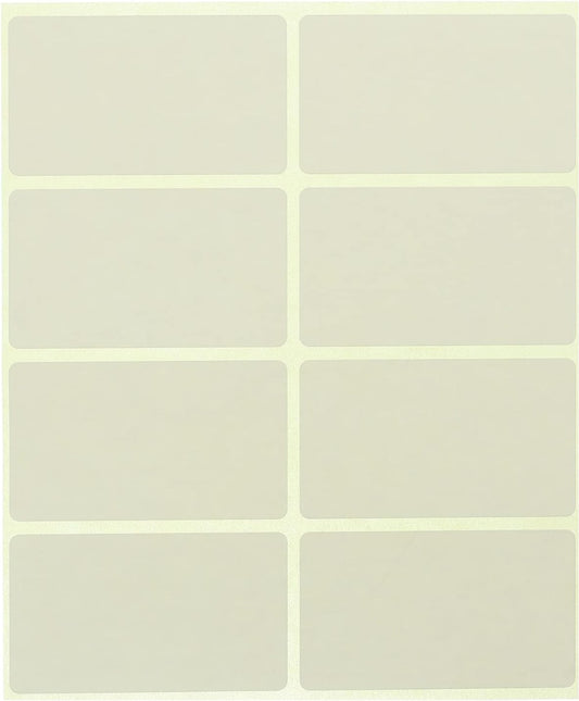 ElManar White Label Stickers 38×67mm - Adhesive Paper Labels for Products & Filing (6222002206134)