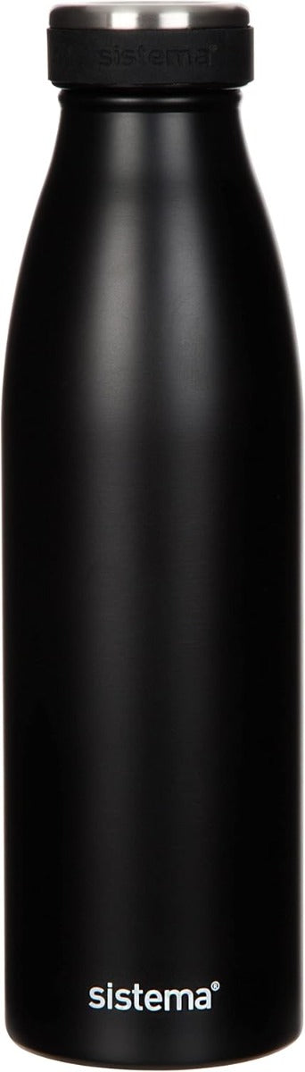 Sistema Hydrate Stainless Steel Water Bottle 500 ml Leak-Proof Reusable BPA & Phthalate Free - No:00550 - Assorted Color
