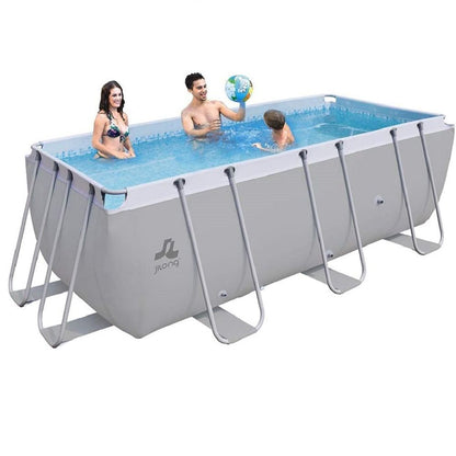 إطار خارجي لحمام سباحة مستطيل من جيلونج، 4 أمتار × 2 متر × 1.22 سم، مع مضخة وسلم - رقم المنتج: 17727EU