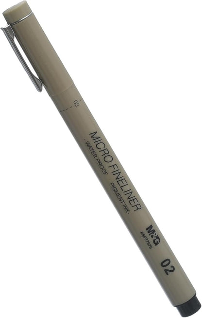 قلم M&amp;G Chenguang Micro Fineliner، طرف دقيق للغاية 0.2 مم لرسم فائق الدقة - أسود - رقم: ASPT7979