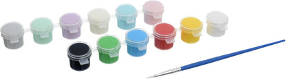 M&G Chenguang Acrylic Paint Set, 12 Vibrant Colors with Brush for Canvas, Crafts, and DIY Art Projects - No:APL976R2