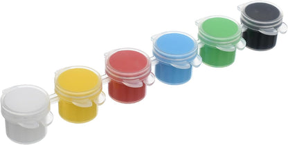 M&G Chenguang Acrylic Paint Set, 6 Bold Vibrant Colors with Brush for Canvas - No: APL976R1