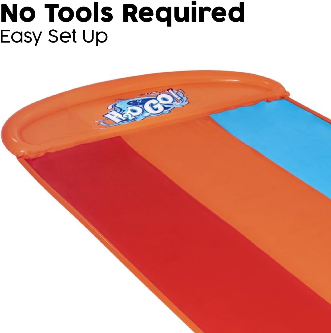 Bestway H2o-go tsunami splash ramp slide, 16ft inflatable water slide for garden slip and slide water slide for kids - 4.88 m - No: 52479