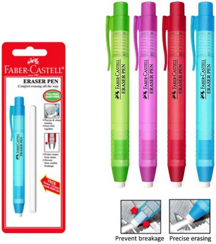 قلم ممحاة فابر كاستل مع عبوة إعادة تعبئة واحدة بألوان الباستيل - قطعة واحدة - رقم: 583904