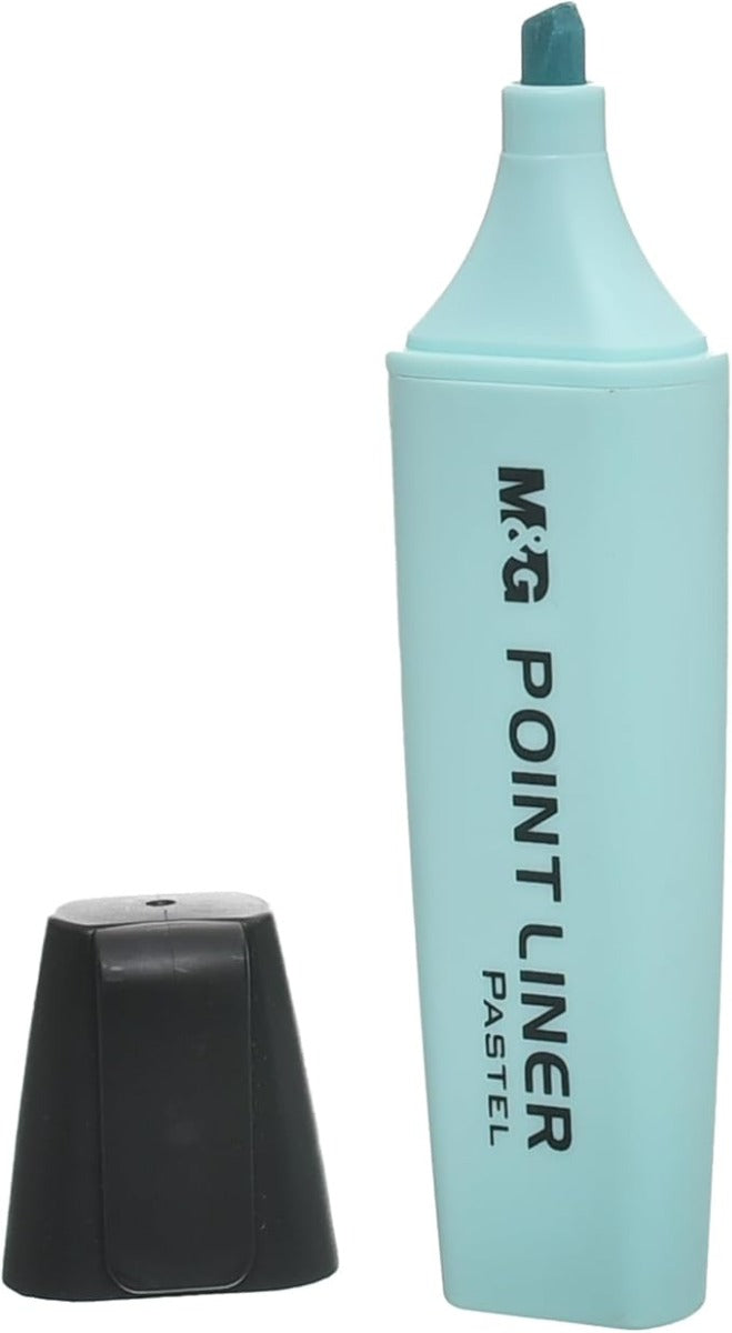 قلم تحديد M&amp;G Chenguang Textliner Point Liner بلون باستيل فلورسنت - أزرق فاتح - قطعة واحدة - رقم المنتج: AHM21578
